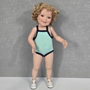 Danbury Mint Shirley Temple Porcelain Doll "Bathing Beauty" 1990's